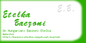 etelka baczoni business card